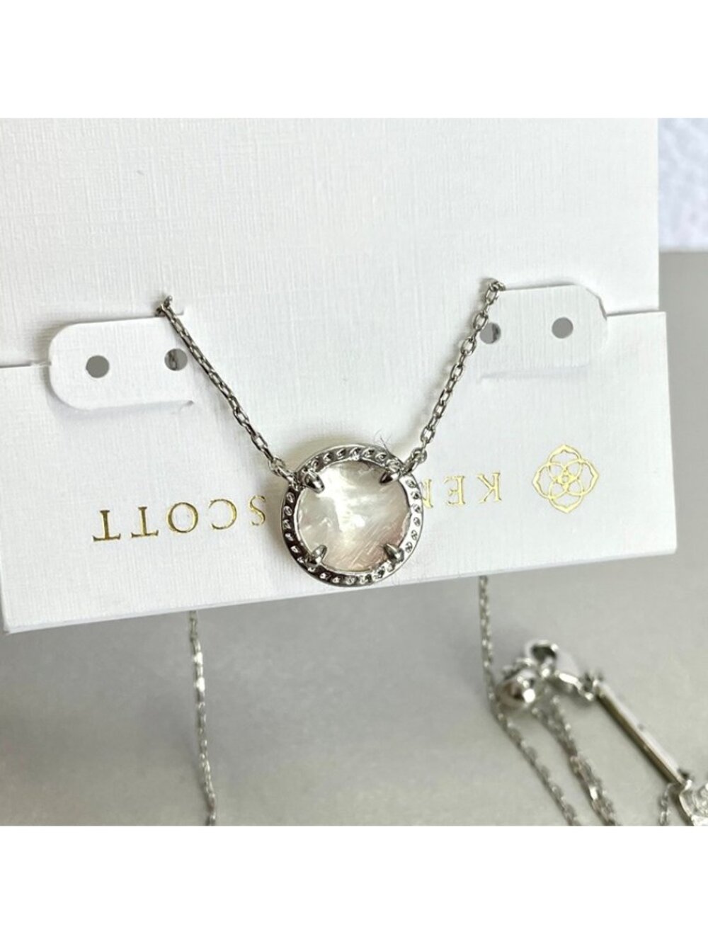 Kendra Scott Baseball Silver Short Pendant Necklace - Picture 5 of 7